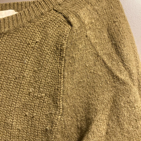 Loft Olive Green Wool-Blend Pullover Sweater, M/L - Picture 3 of 6